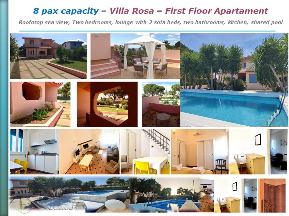 Pool Seaside Relais - Ville Ninfea, Marea, Rosa E Cassiopea Fontane Bianche Exterior photo