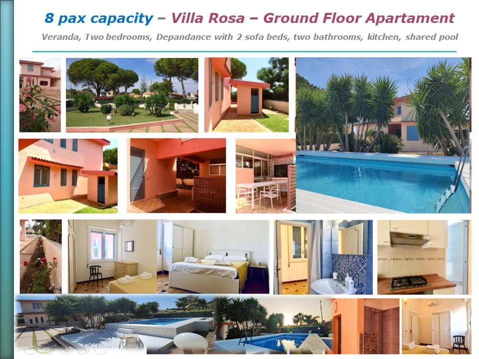 Pool Seaside Relais - Ville Ninfea, Marea, Rosa E Cassiopea Fontane Bianche Exterior photo